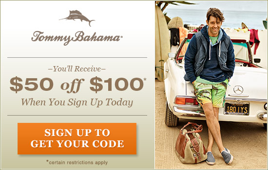 Tommy bahama store $50 off