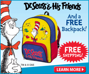 dr seuss backpack with books