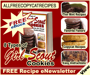 Free eBook with recipes for 8 types of Girl Scout Cookies