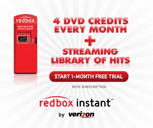 Get a 1-Month Free Trial to Redbox Instant + 4 DVD Kiosk Credits